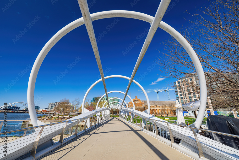 Sunny view of The Yards park