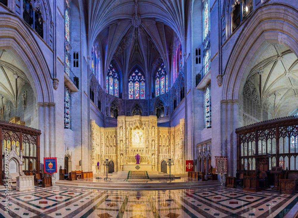 Interior view of the Washington National Cathedral