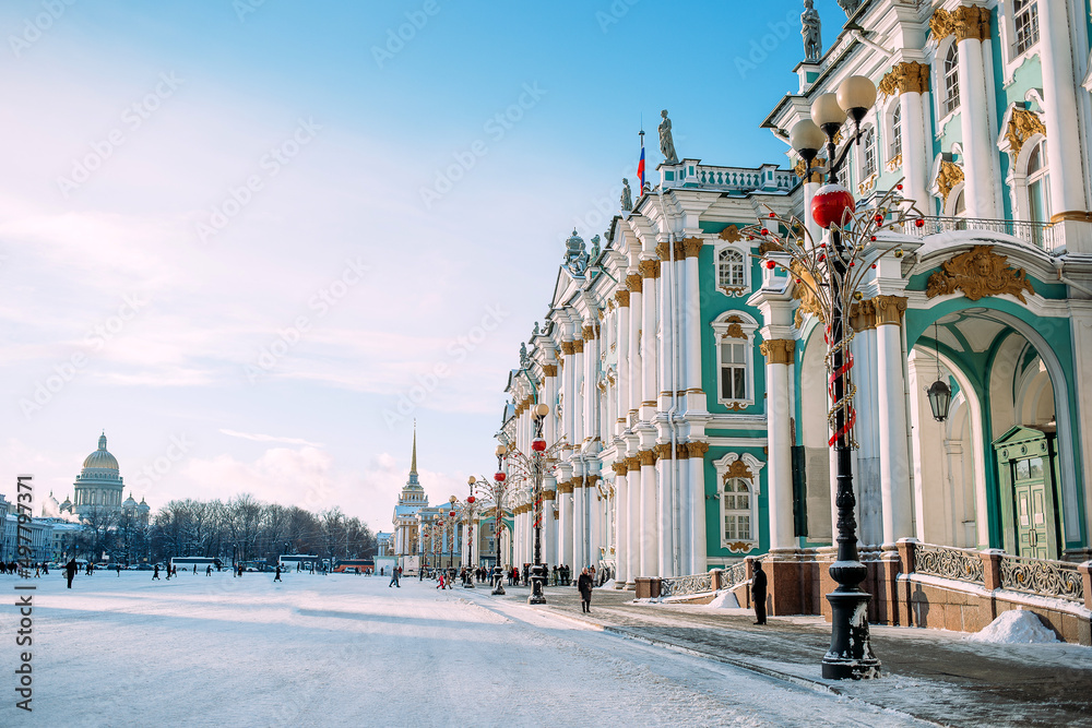 Obraz na płótnie Winter Palace. Saint-Petersburg. Hermitage. Museum. w salonie