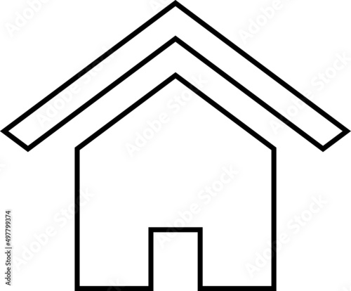 Normal house icon line vector