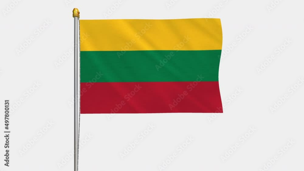 A loop video of the Lithuania flag swaying in the wind from a frontal perspective. A loop video of the Lithuania flag swaying in the wind from a frontal perspective.