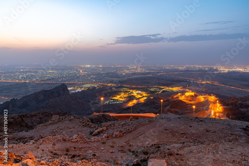 Sundown with a view of Al-Ain