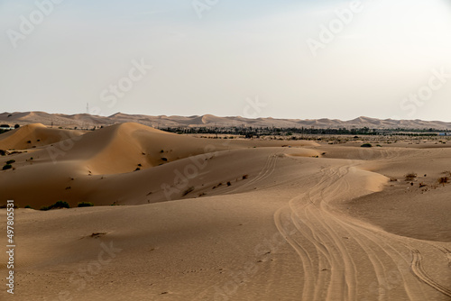 Arabian desert at sun down
