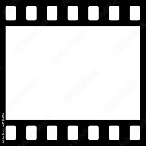 Film frame icon. Seamless pattern. Cinema symbol, video recording or viewing. A video or media display icon.