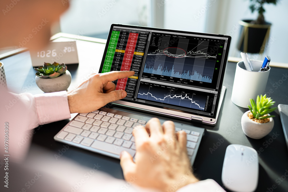 Fototapeta premium Online Business Analytics And KPI Dashboard