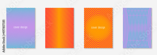Music cover with minimalist geometric line and trendy shapes.