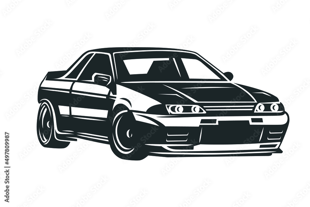 Sport muscle car  illustration.