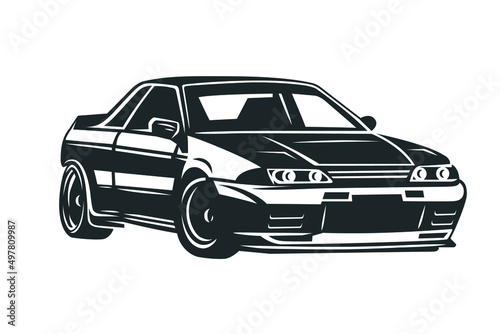 Sport muscle car illustration.