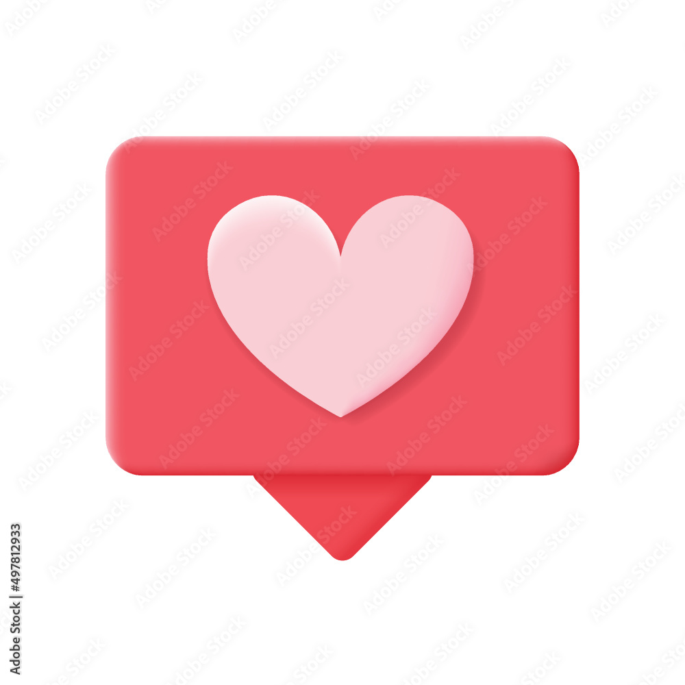Like Button, 3D Like Button, Trendy Heart Icon, Like Icon, Heart Vector, UI Icon, Trendy Modern UI Icon, Modern Like Button, Vector Illustration Background