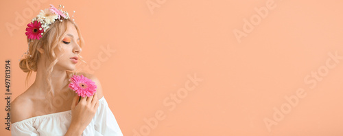 Beautiful young woman with ...