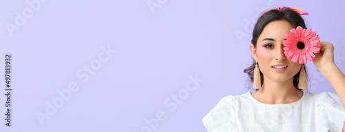 Beautiful young woman with ...