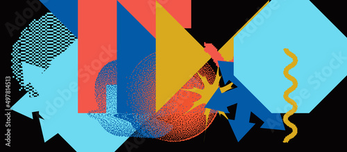 Strange Vector Shapes Collection. Geometric figures, distortion.