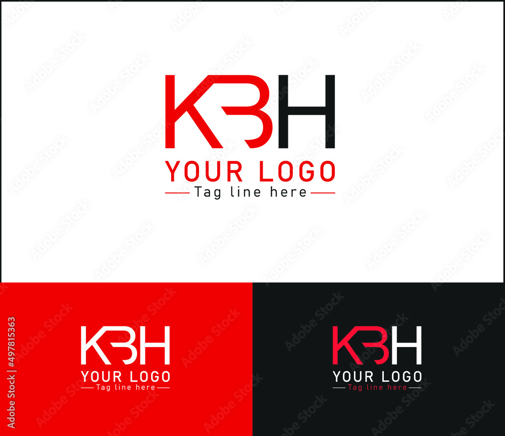 K B H Letter Logo Designs, Hi-Quality Simple Creative Business Logo Design. K B H Letter Logo Designs, Hi-Quality Simple Creative Business Logo Design.