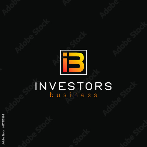 I B Creative Unique Professional Investors Business Logo Design, Modern Minimal Letter Logo Design. Premium Concept Design.