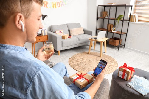 Young man celebrating Birth...