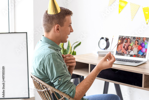 Young man celebrating Birth...