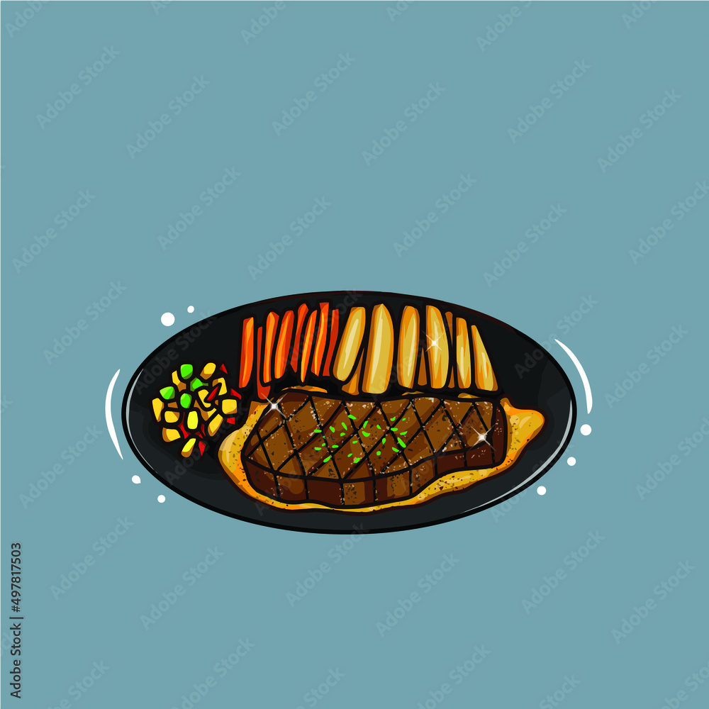 illustration of steak illustration of steak
