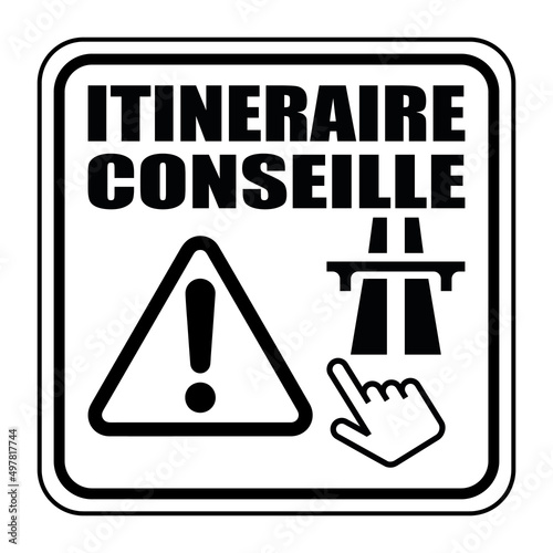 Logo itinéraire conseillé.