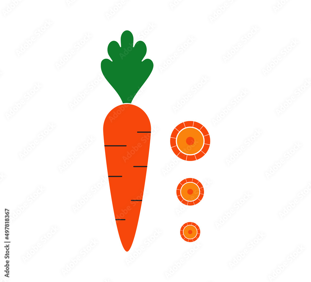 Carrot icon vector logo design template Carrot icon vector logo design template