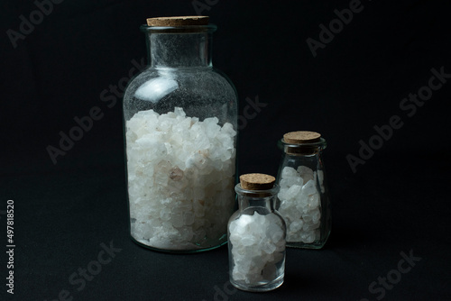 bottle with sea salt
