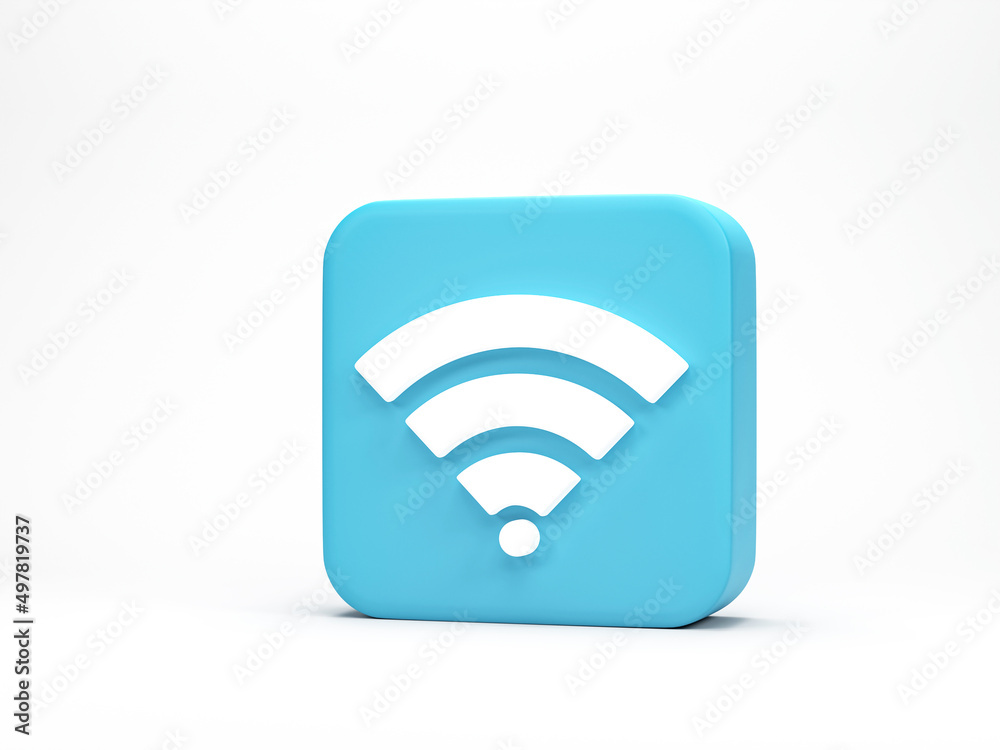 3d rendering, 3d illustration. Icon Wi-Fi, wireless internet network symbol on white background. Minimal concept. 3d rendering, 3d illustration. Icon Wi-Fi, wireless internet network symbol on white background. Minimal concept.