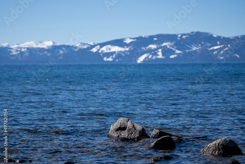 rocks in a lake