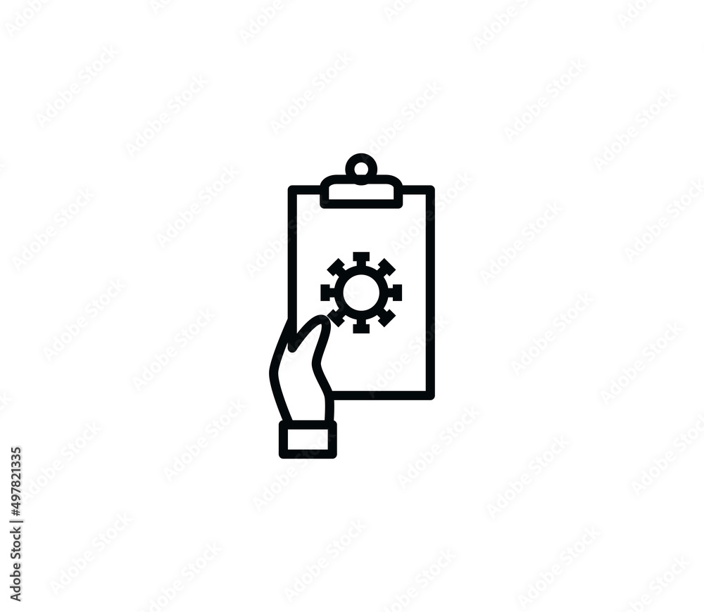 Clipboard icon vector logo design template