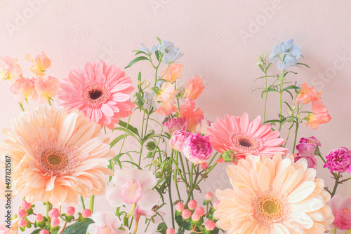 Fototapeta Naklejka Na Ścianę i Meble -  花の背景　春色イメージ