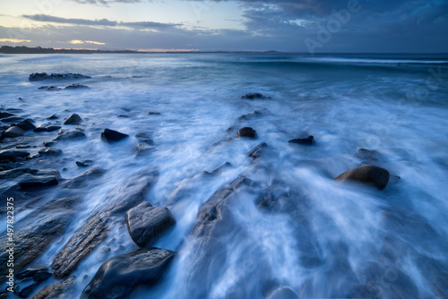 Grey afternoon on the Noosa National Park coastline, Queensland. photo