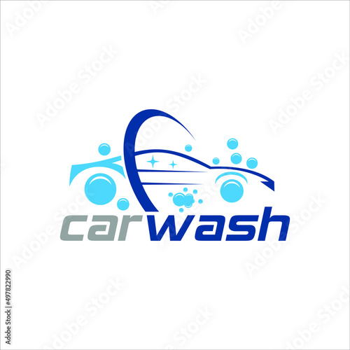 Modern Car Wash Logo Design Element