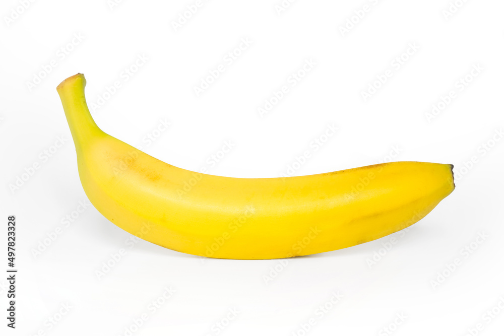 Yellow bananas with white background