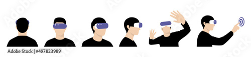 Metaverse Virtual Reality Concepts. Various angles
