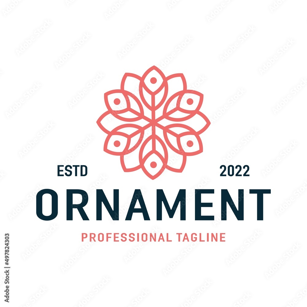 Flower ornament logo design template Premium Vector Flower ornament logo design template Premium Vector