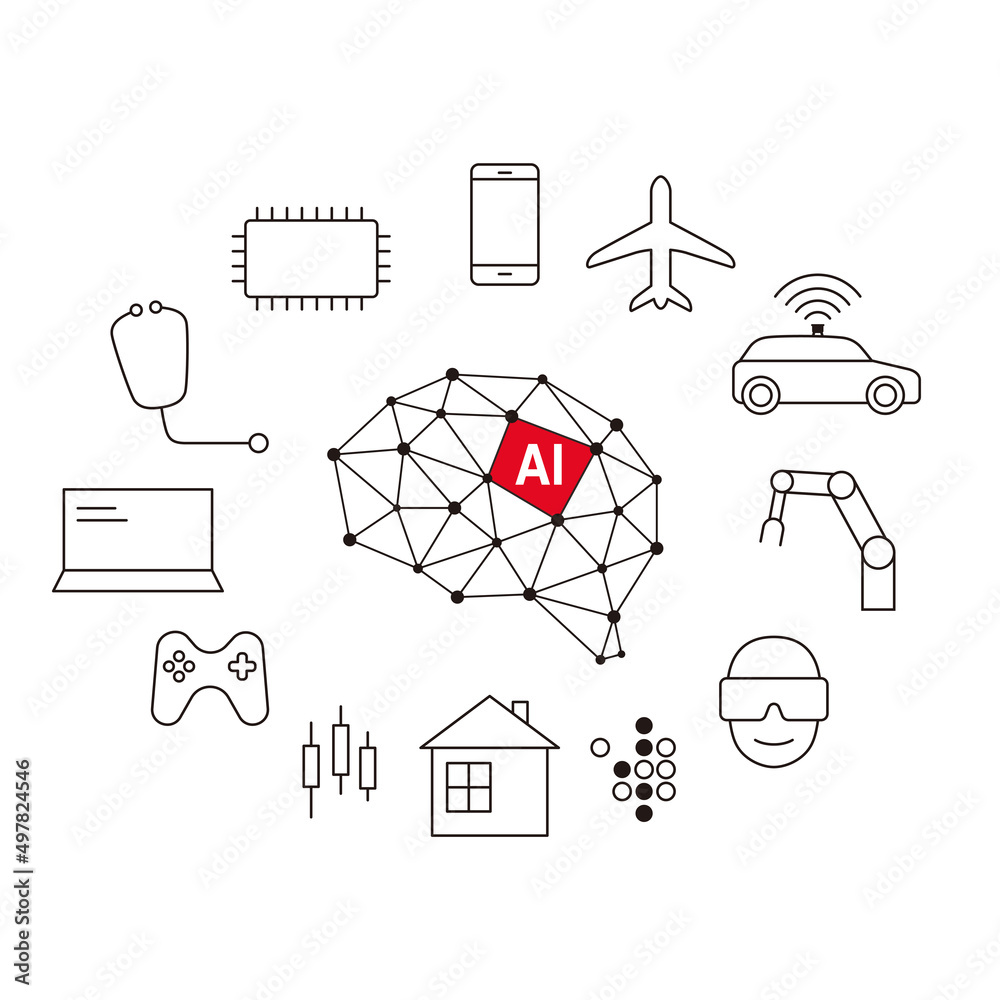 Artificial intelligence connect the future, vector illustration Artificial intelligence connect the future, vector illustration