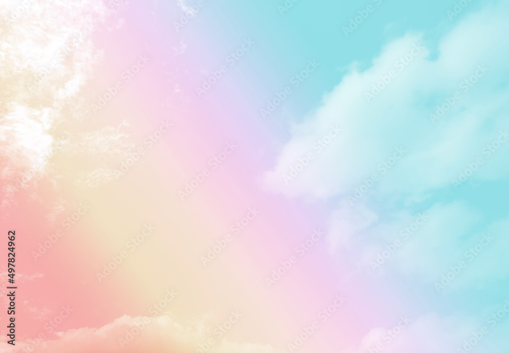 Sky and clouds in pastel tones for graphic design or wallpaper