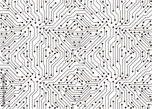Circuit Board texture Background, seamless pattern