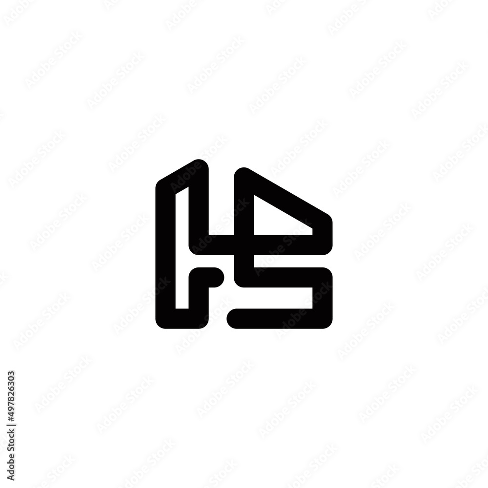 initial letter S in the form of a house logo vector initial letter S in the form of a house logo vector