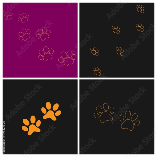 dog footprint background vektor