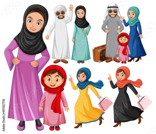 Arabic people in traditional costume