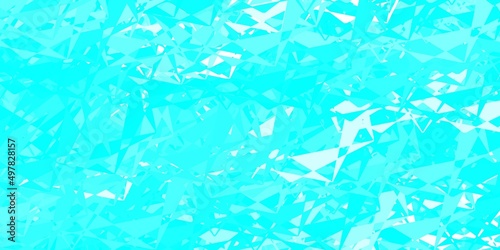Dark blue vector backdrop with triangles, lines. © Guskova