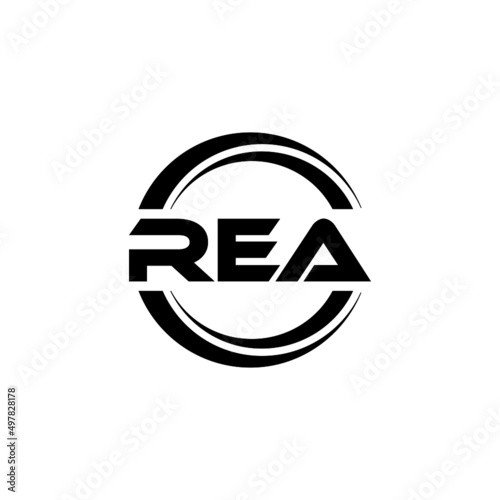 REA letter logo design with white background in illustrator, vector logo modern alphabet font overlap style. calligraphy designs for logo, Poster, Invitation, etc.