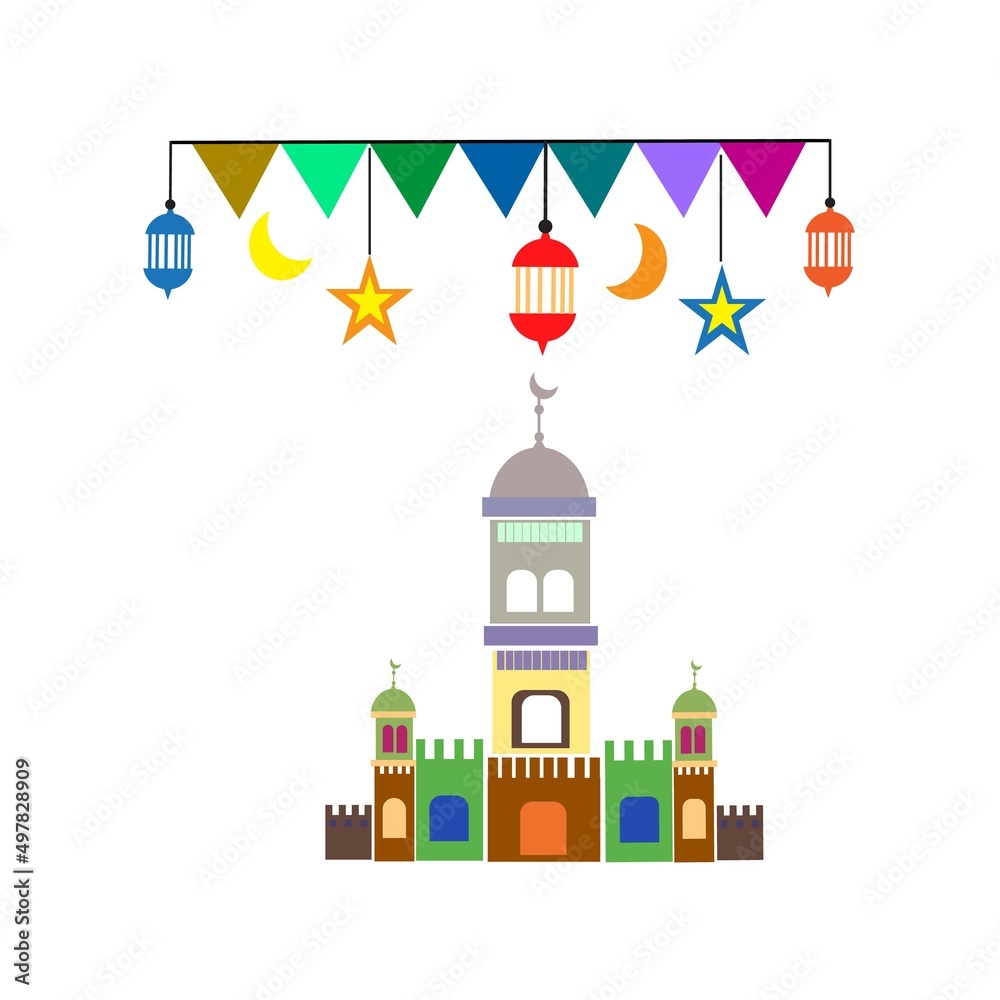 Mosque vector ramadan.Perfect for background ramadan eid.
