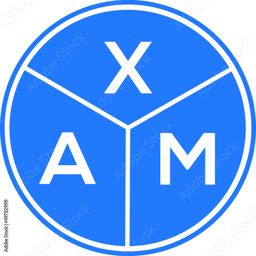 XAM letter logo design on black background. XAM creative initials letter logo concept. XAM letter design.