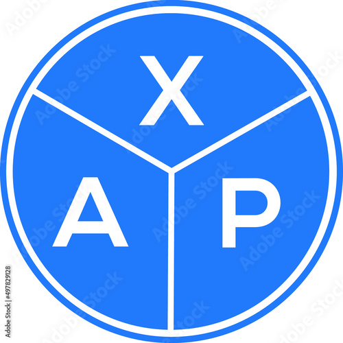 XAP letter logo design on black background. XAP creative initials letter logo concept. XAP letter design.