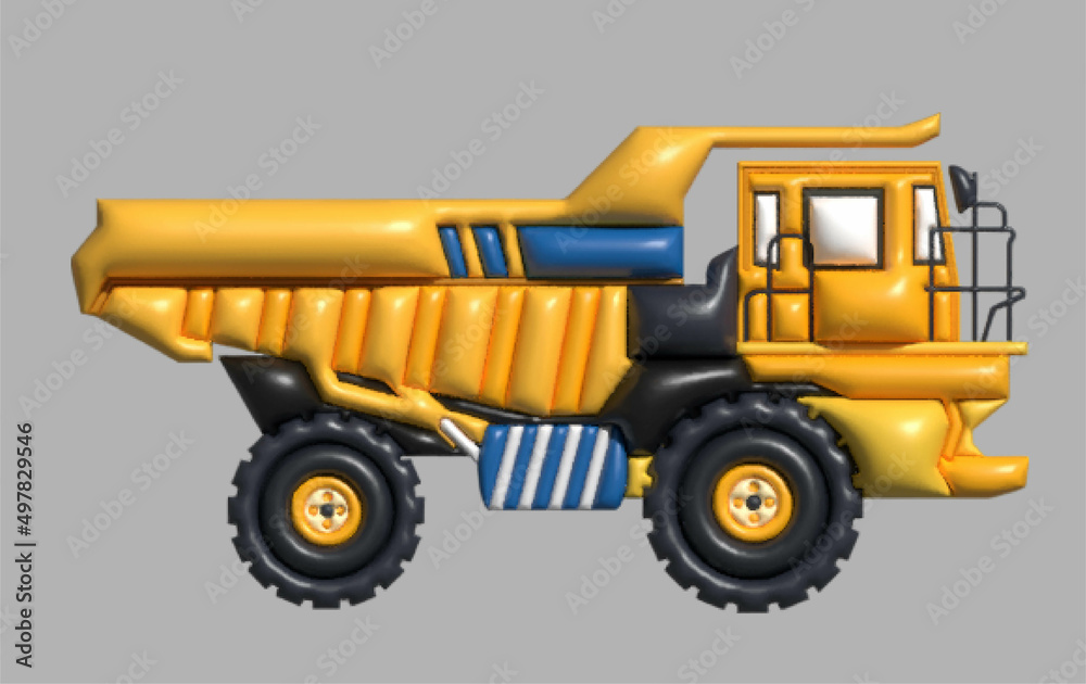 3D equipment transportation construction machinery