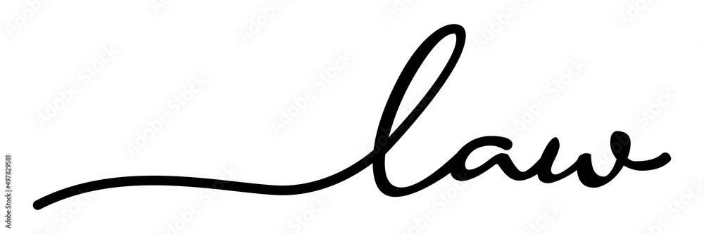 Law Handwriting Black Lettering Calligraphy Banner. Greeting Card Vector Illustration. Law Handwriting Black Lettering Calligraphy Banner. Greeting Card Vector Illustration.