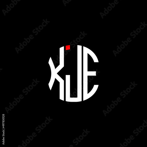 KJE letter logo creative design with vector graphic