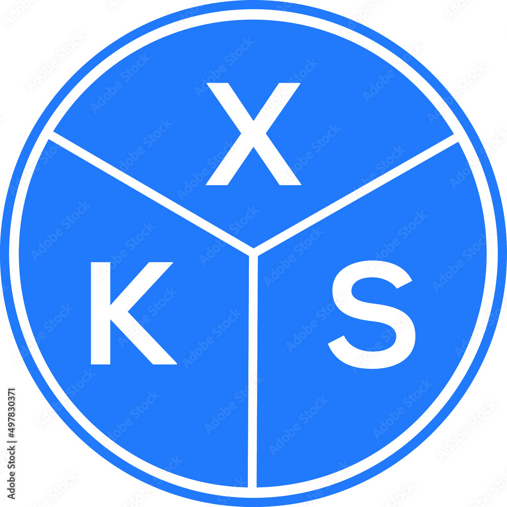 Obraz premium XKS letter logo design on black background. XKS creative initials letter logo concept. XKS letter design.