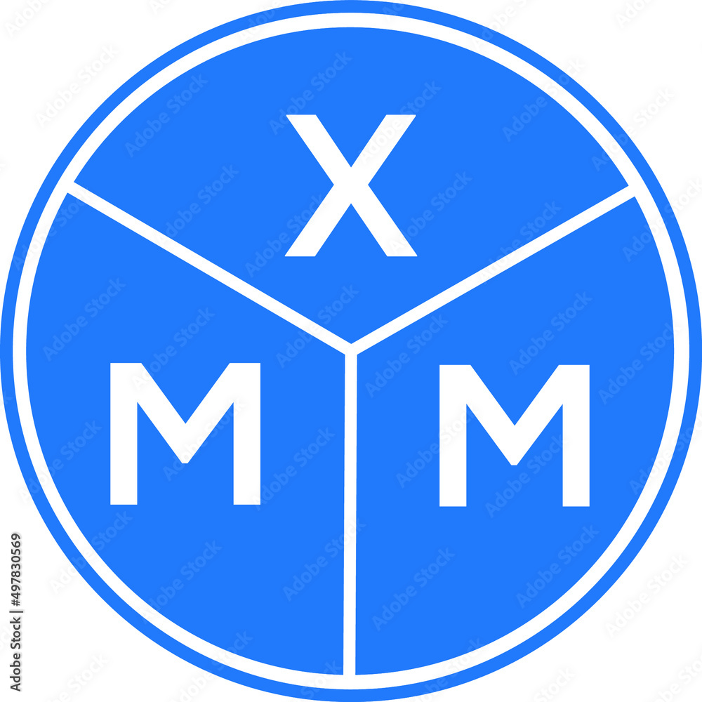Obraz premium XMM letter logo design on black background. XMM creative initials letter logo concept. XMM letter design.