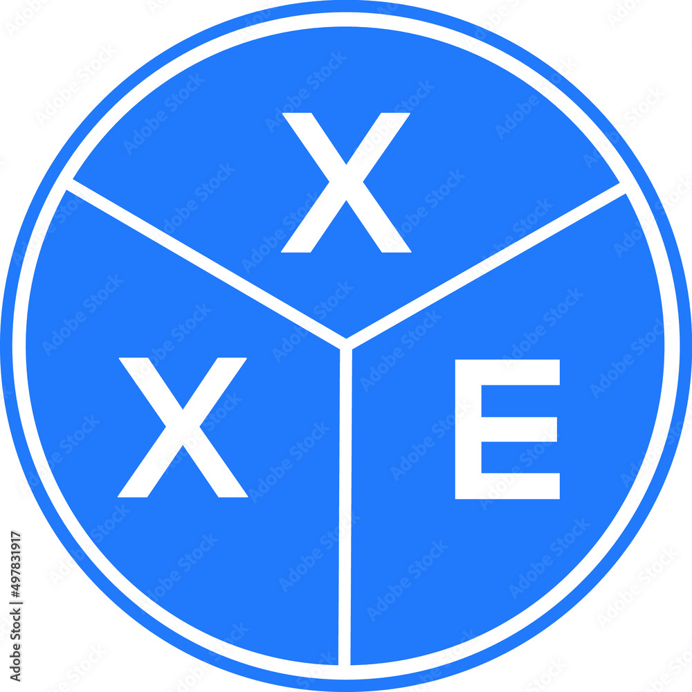 Obraz premium XXE letter logo design on white background. XXE creative circle letter logo concept. XXE letter design.